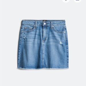 Just Black JBD Blue A-line Denim Jean Mini Skirt Distressed